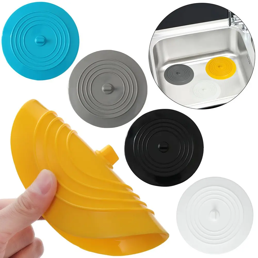 

15cm Durable Washroom Kitchen Round Silicone Leakage-proof Water Sink Plug Drain Cover Bathtub Stopper Sewer