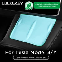 for tesla model 3 model y 2021 2022 silicone anti skid pad car phone wireless charging pad model3 non slip mat auto accessories