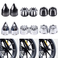 2pcs motorcycle front axle nut covers caps bolt cnc aluminum for harley touring softail electra glide dyna street bob sportster