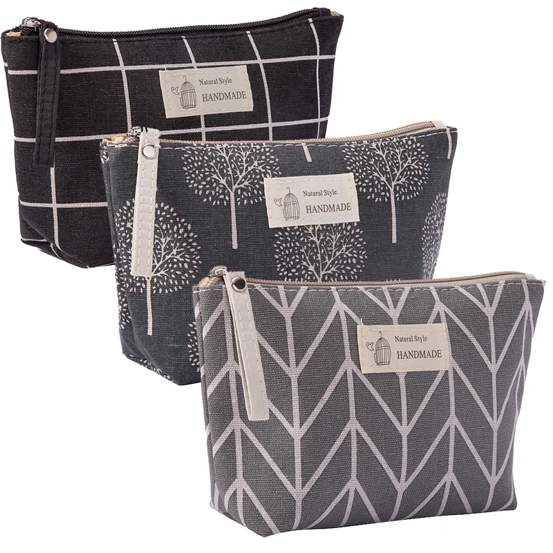 

Soft Cosmetic Bag Canvas Bear Women Travel Storage Bag Toiletries Organize Cute Bag Portable Make Up Bags Zipper Coin Purse