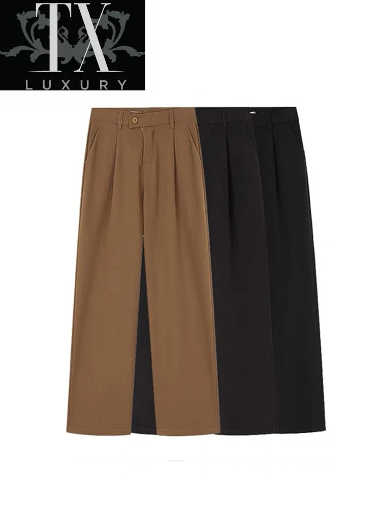 

2022 Summer New Women Trousers Suits High Waisted Pant Fashion Office Lady Solid Elegant Casual All-Match Famale Wide Leg Pants