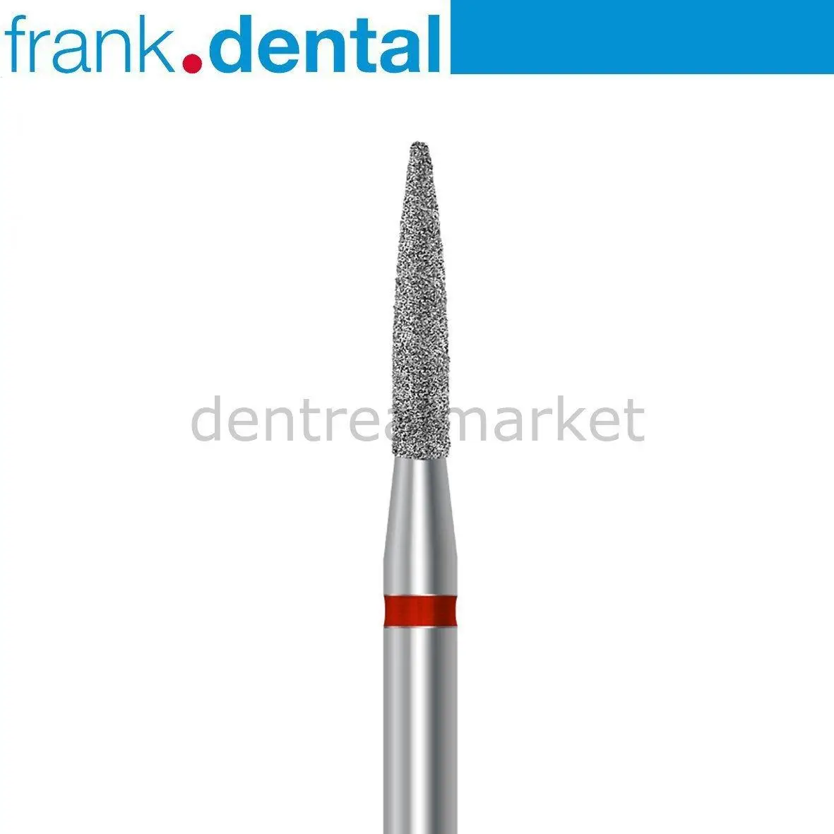 Frank Dental - Diamond Dental Burs - 861 Red Belt Diamond Burs - For Tubine - 5 pcs - Made in Germany