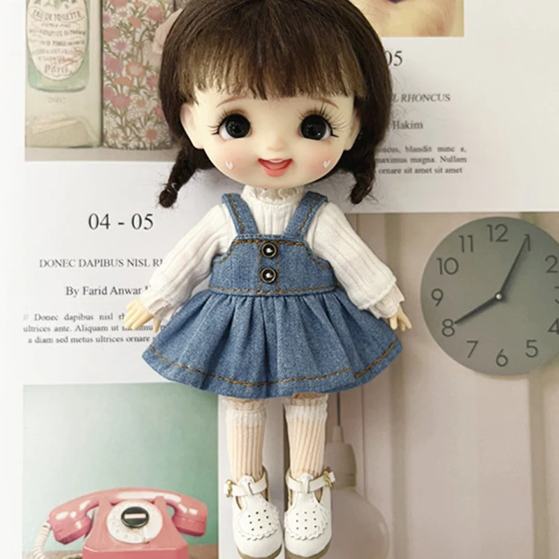 

Трикотажная Рубашка HOUZIWA OB11 для кукол белого цвета, 1/12 BJD