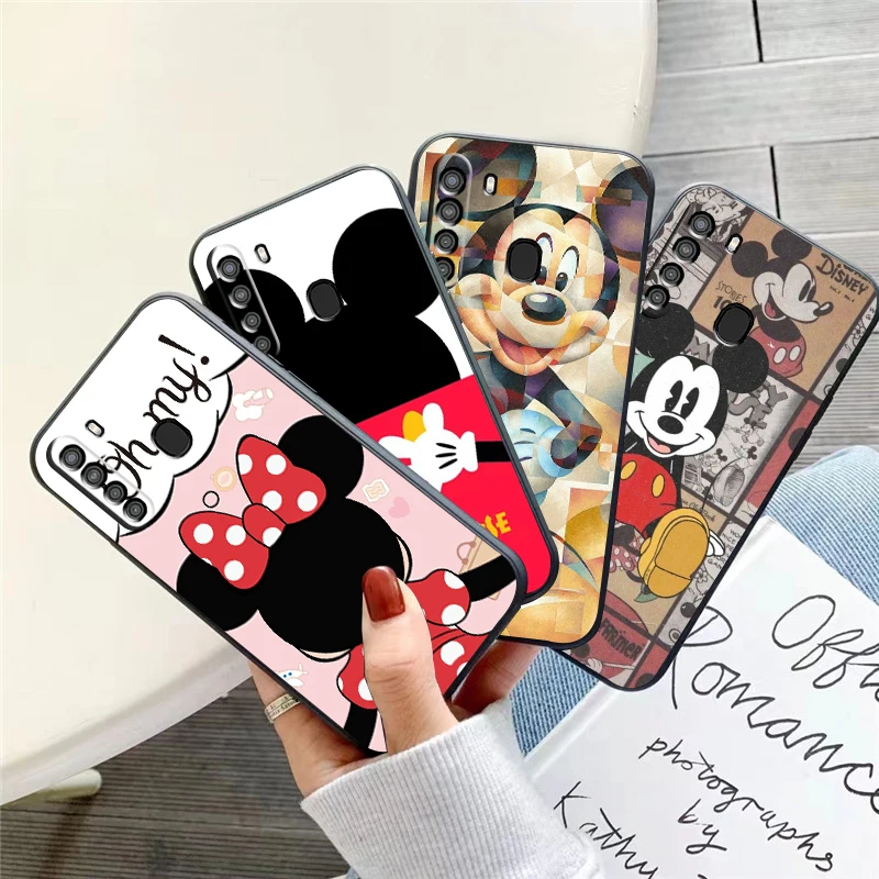 

Disney Mickey Mouse Lovely Phone Case For Samsung Galaxy S20 S20FE S20 Ulitra S21 S21FE S21 Plus S21 Ultra Liquid Silicon