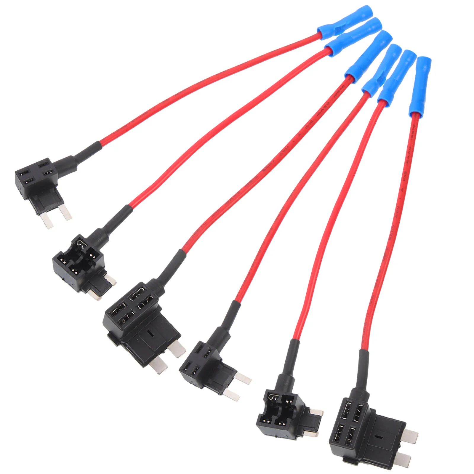 

6 Pcs Plug Socket Automotive Fuses Tap Adapter Standard Holder Kit Mini Abs