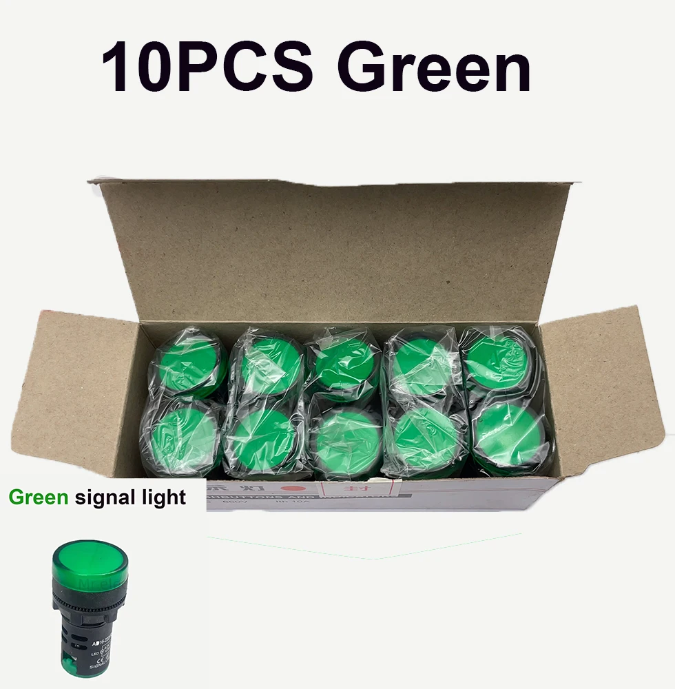 

10 шт. AD16-22DS светодиодный индикатор питания сигнала 22 мм для крепления на панели сигнальный индикатор питания контрольная лампа переменного тока 12 В 24 В AD16 маяк