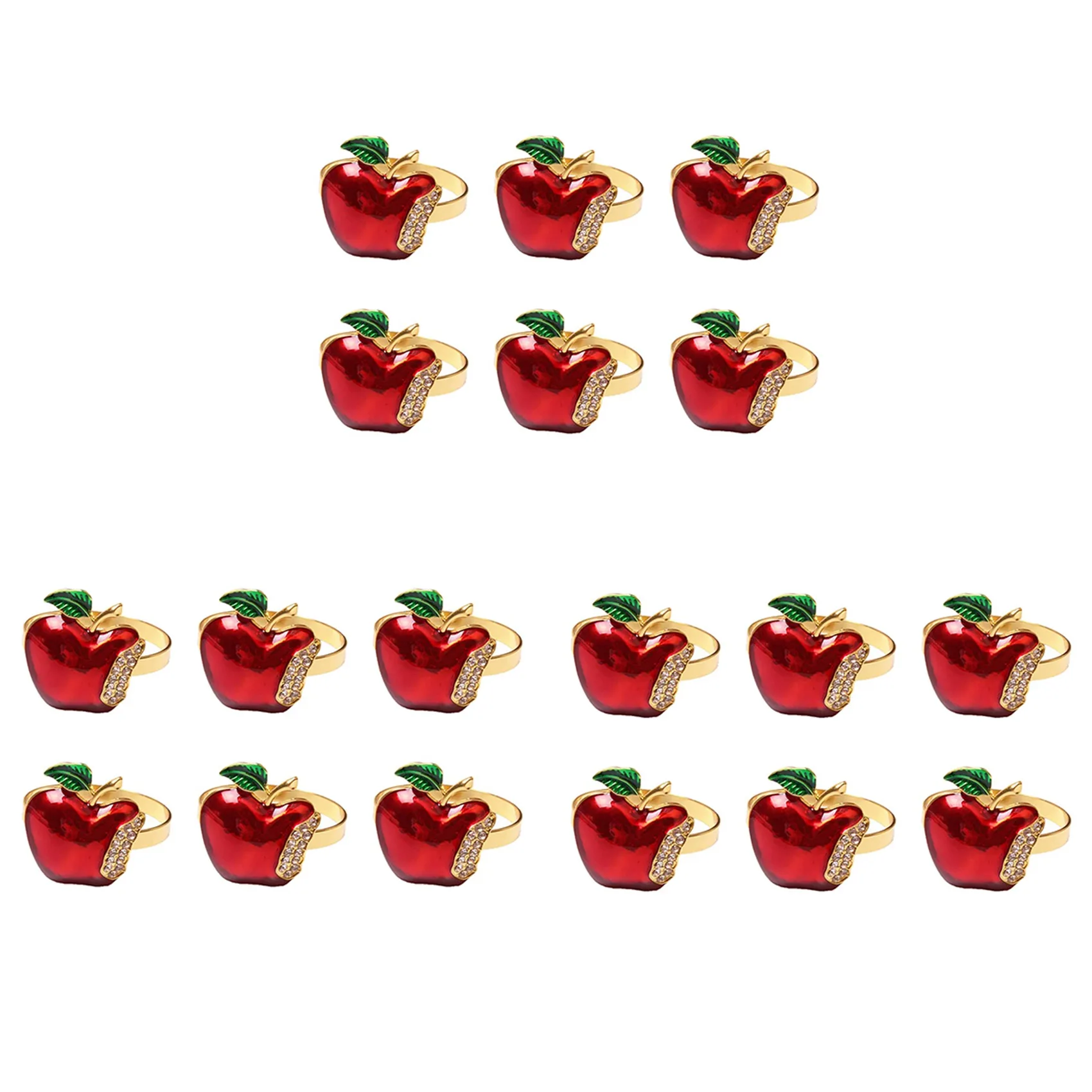 

Кольца для салфеток ABUN, набор из 18 штук, красные