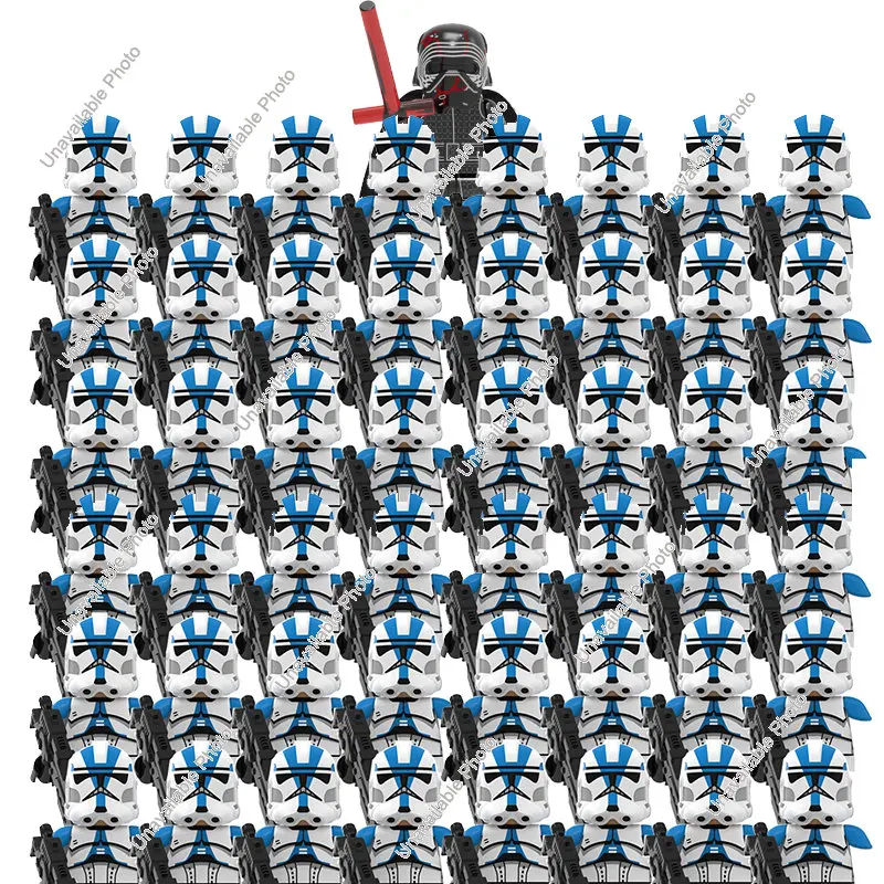 

Clone Trooper 49Pcs 501st Legion Troopers Rex Clone Stormtrooper Assemble Building Blocks Brick Star Action Figures Wars Kid Toy
