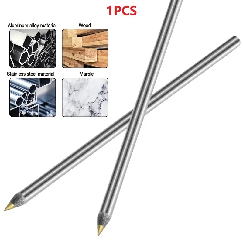 1pc Alloy Scribe Pen Carbide Scriber Pen Metal Wood Glass Tile Cutting Marker Pencil Woodworking Hard Metal Lettering Hand Tools