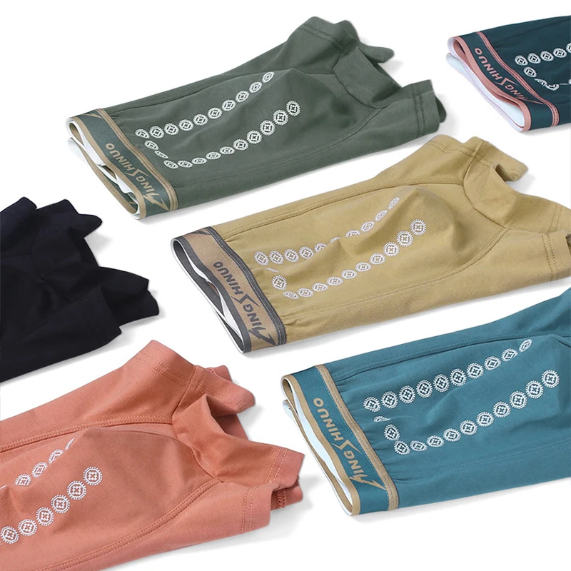 3Pcs Silver Ion Graphene Antibacterial Men Underwear Cotton Sexy Men's Boxer Shorts Breathable U Convex Underpants Mens Boxers