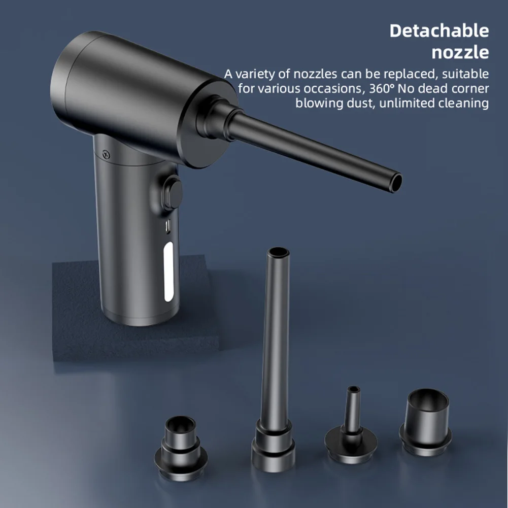 

Car Electric Dust Blower Type-C Charging Air Dust Cleaner Swimming Ring Air Pump Computer Hand-held Air Blowers for Home Auto