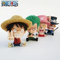 one piece luffy anime action figures ace cake decoration q edition 10cm ornaments gift doll pvc garage kit toys for children