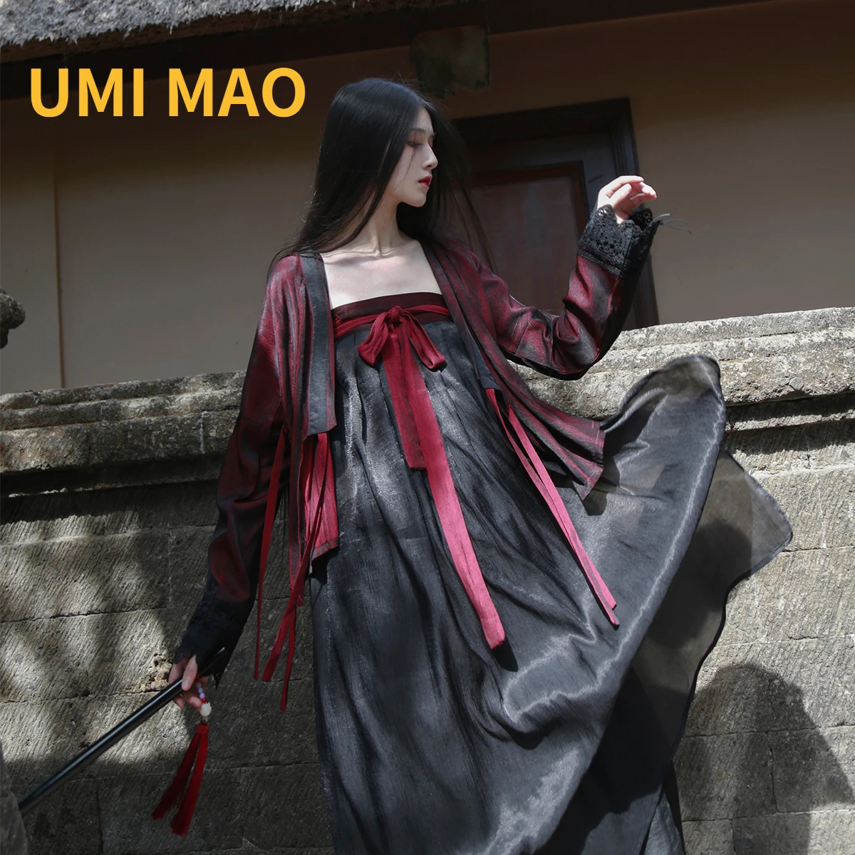 

UMI MAO Yamamoto Chinese Style Hanfu Long-sleeved Homemade Chinese Improved Polarized Cardigan Spring Summer Coat Women Y2K