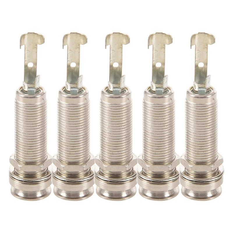 

5-кратный цилиндрический зажим, концевой контакт, моно-панель, выходной разъем для электрической гитары, бас 6,35 мм