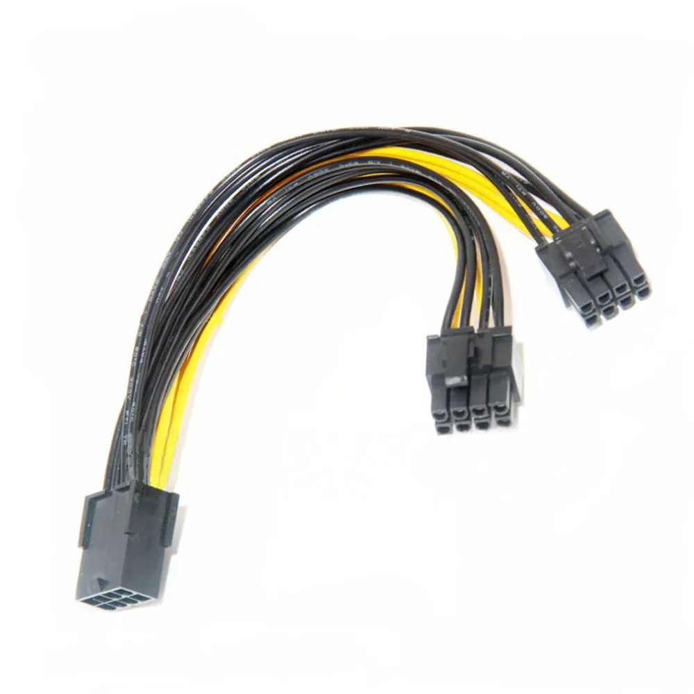 1pcs/pack GPU 8pin female to dual 8pin(6+2) male GPU extension cable graphic card PCI express adapter cable 18AWG 20CM