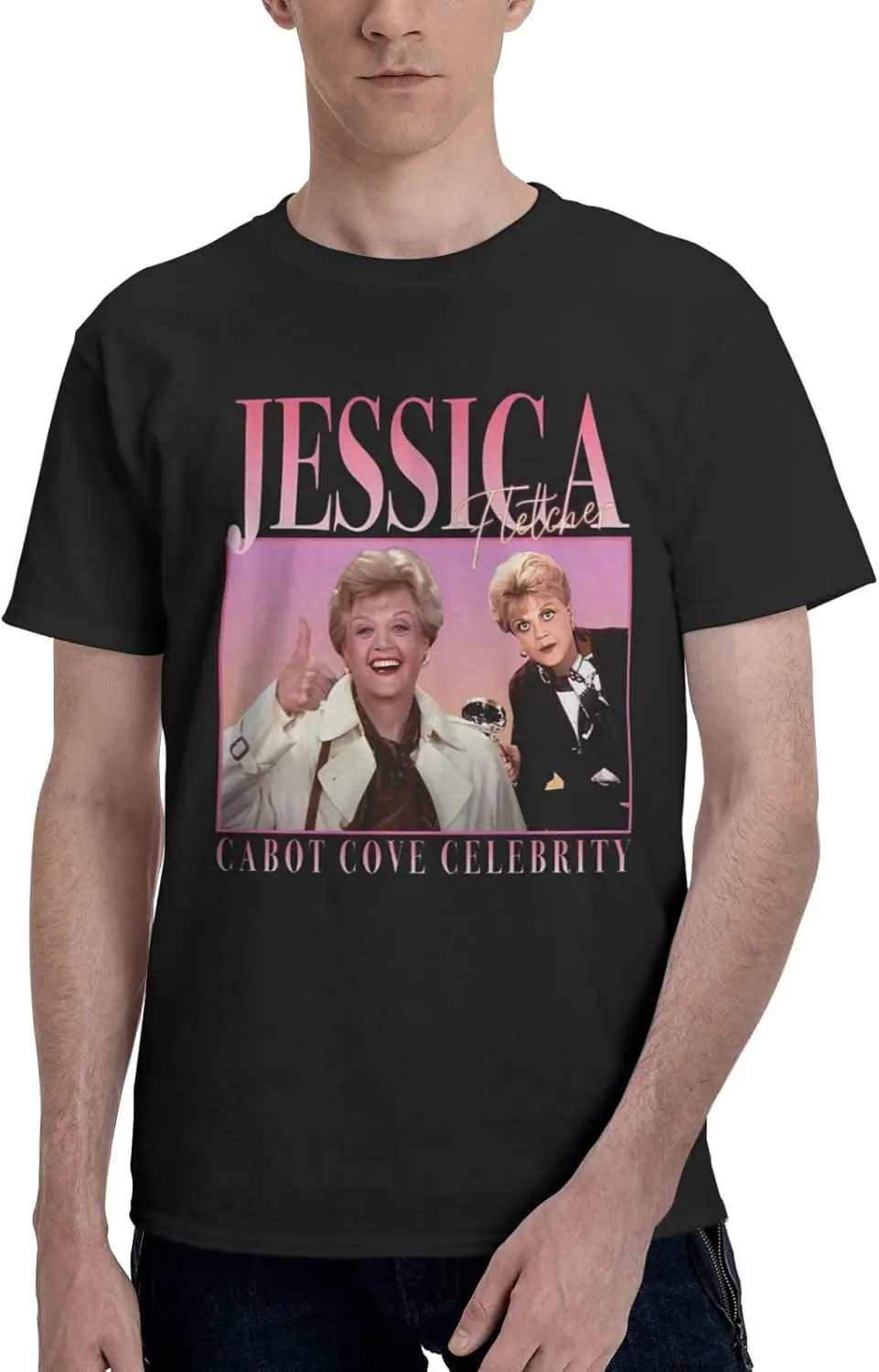 Футболка Angela Lansbury мужская спортивная футболка с круглым вырезом классическая