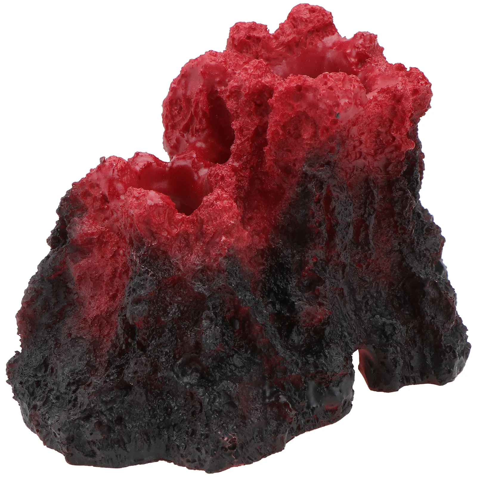 

Tank Aquarium Fish Volcano Stone Volcanic Artificial Resin Decor Landscape Coral Bubbling Rockery Air Cave Ornament Fake