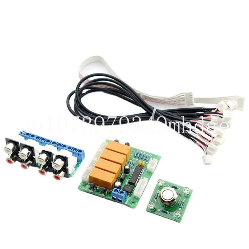 

Relay 4 way Audio Input Signal source Selector Switching RCA Audio Switch DIY kits and Assembled Board for amplifier