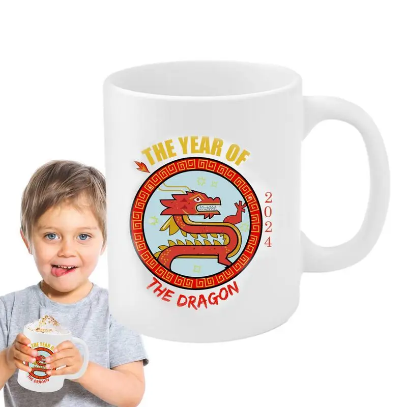 

Chinese Dragon Mug Zodiac Signs Ceramic Coffee Mug Multi-Purpose Unique Year Of The Dragon Gift Cool Birthday New Year Gift