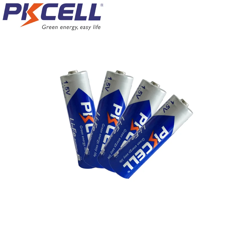 

4pcs PKCELL 3000mAh FR14505 FR6 L91 LiFeS2 AA 1.5V lithium iron batteries For Mobile Phone, Walkman, Camera
