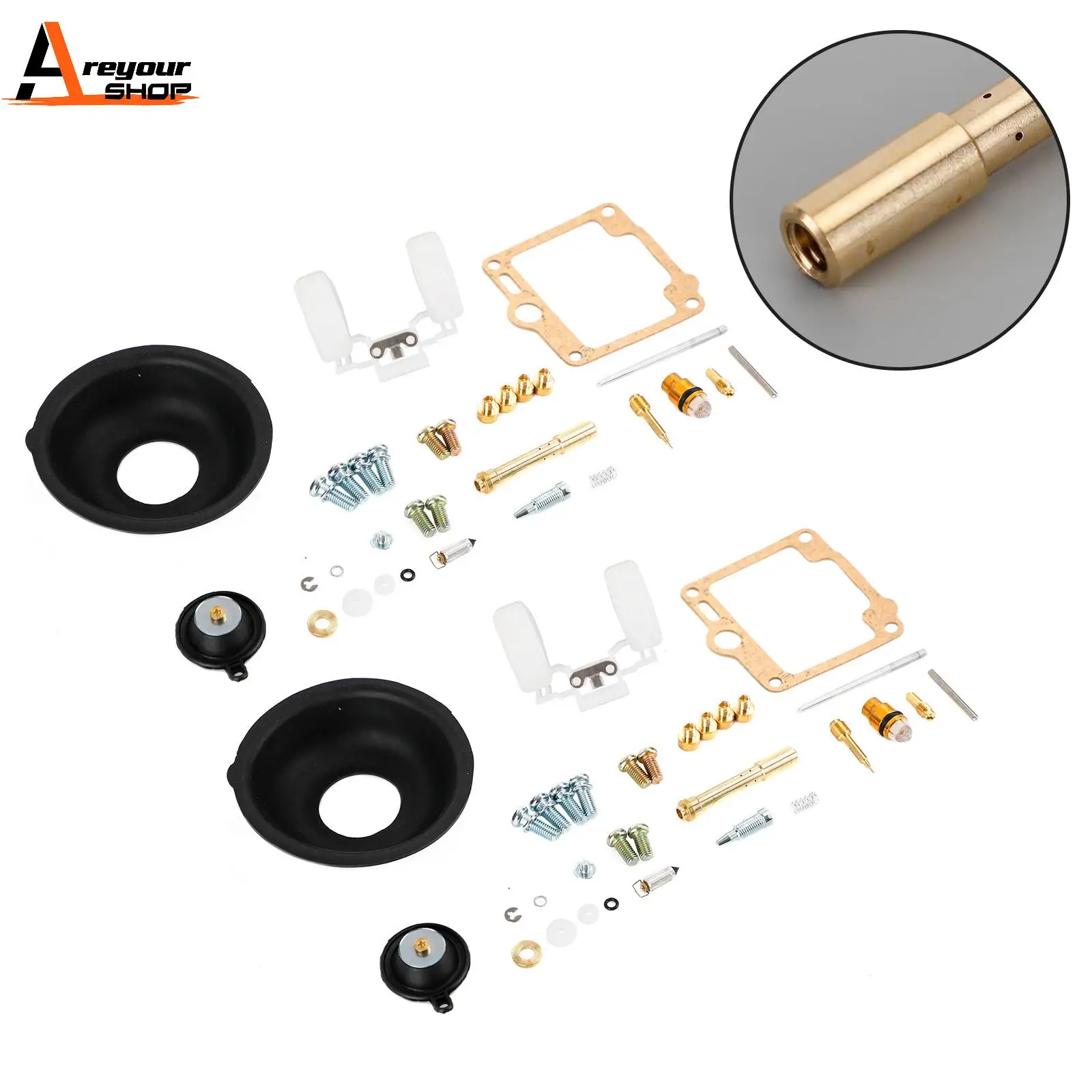 

Areyourshop2X карбюратор, карбюратор, Ремонтный комплект для Yamaha Virago XV750 1988-1998, запчасти для двигателя