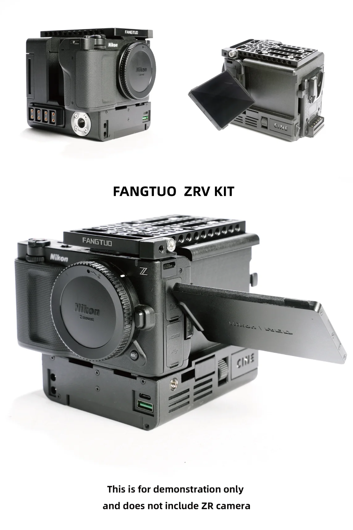 Комплект Fangtuo ZRV Bundle 1 для Nikon ZR: клетка с радиатором и комплект расширения питания, комплект питания V-mount для аккумуляторов (art.: 3920d8ea45dac) - 3920d8ea45dac