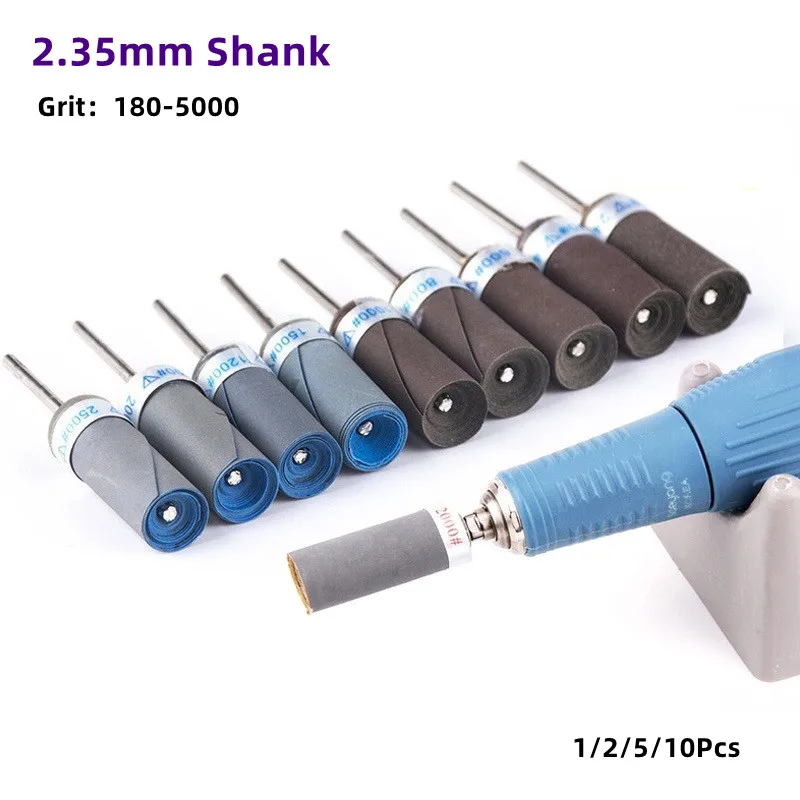 

2.35mm Shank Sandpaper Heads Sanding Stick Abrasive Rotary Tools Grinding Heads 58mm 180-5000 Grit