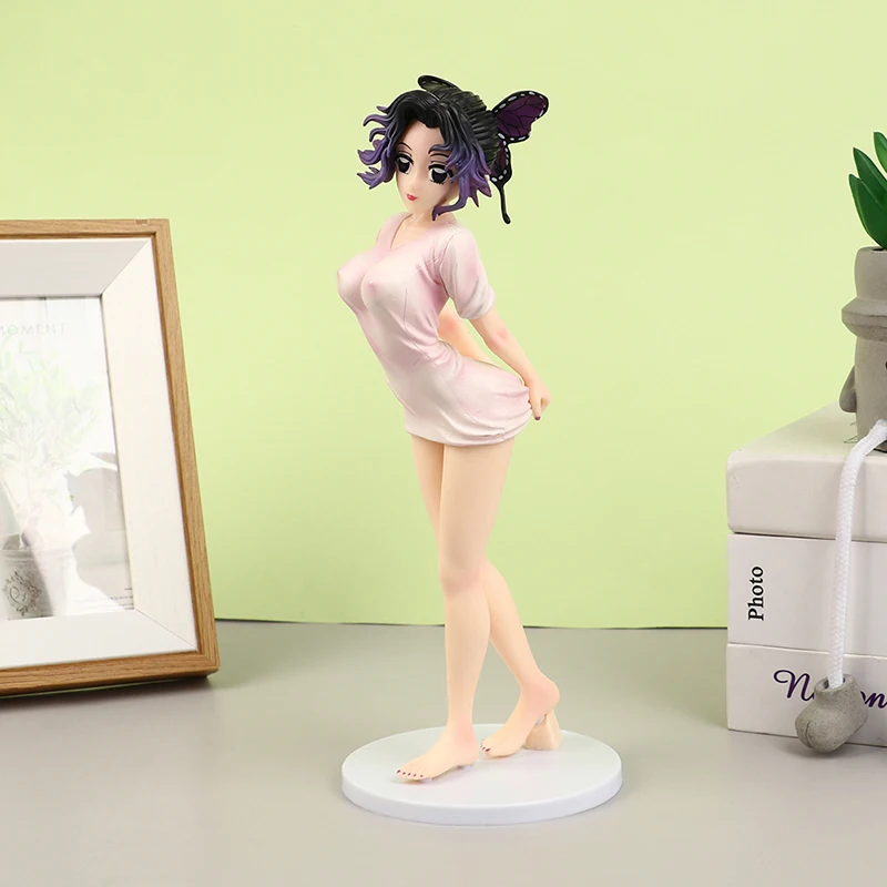 

25cm Demon Slayer Action Figure Kochou Shinobu Underwear Sexy Girl Kimetsu No Yaiba Doll PVC Collectible Model Toy Kid Gift