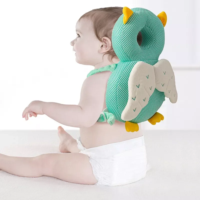

Toddler Baby Head Pad Safety Protection Crystal Velvet+Pp Cottonanti-Drop Pillow Cushion Backpack Wear 0-3Years Old