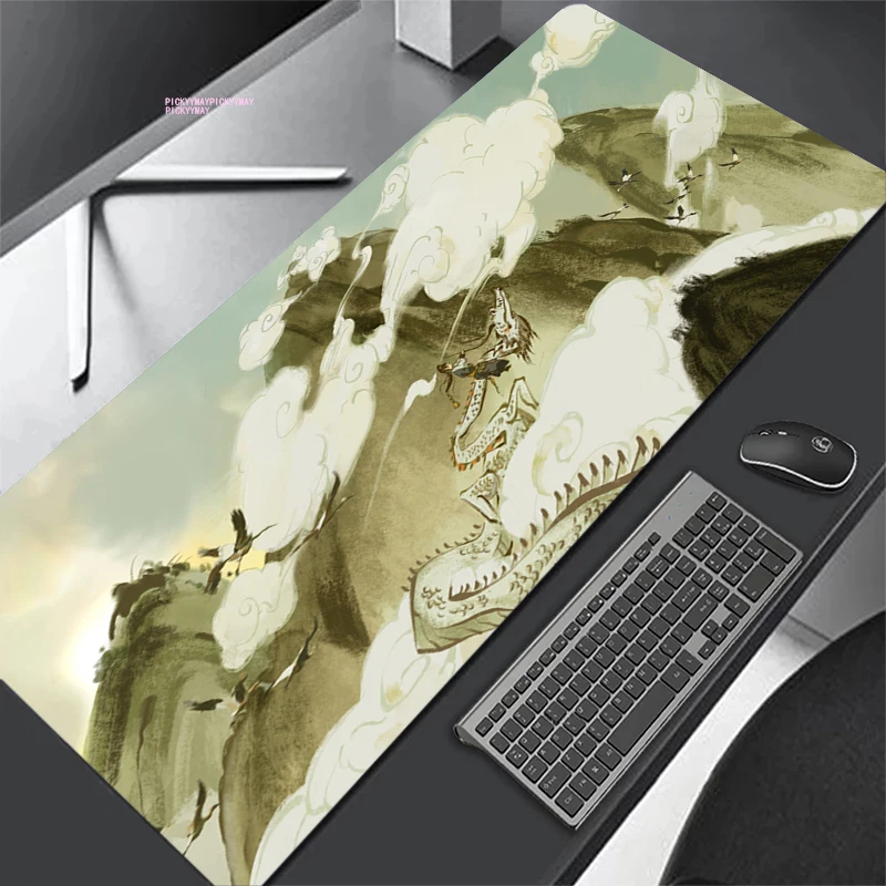 

Chinese Style 90x40cm Large Mouse Pad Gaming Accessories PC Laptop Gamer Mousepad Rubber Antislip Non-skid Laptop Mouse Pad Mat