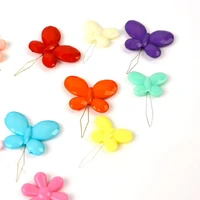2setcandy colored butterfly form needle threader large small combination set plastic threaders cross stitch sewing accessories