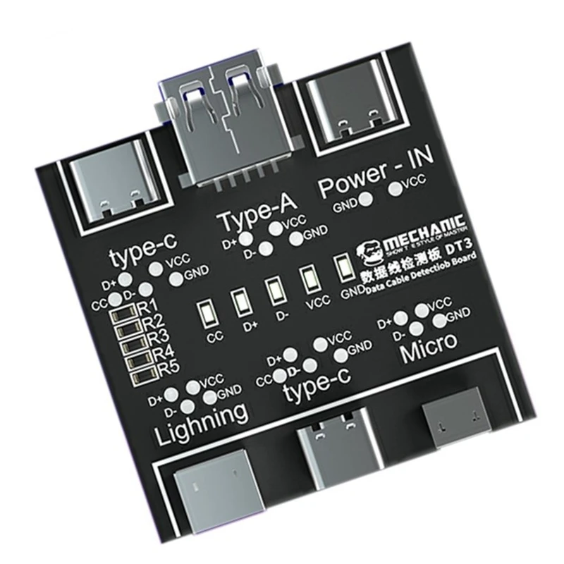 

DT3 Data Cable Detection Board USB Cable Tester For IOS Android Type-C Short Circuit On-Off Switching Test Board Tool