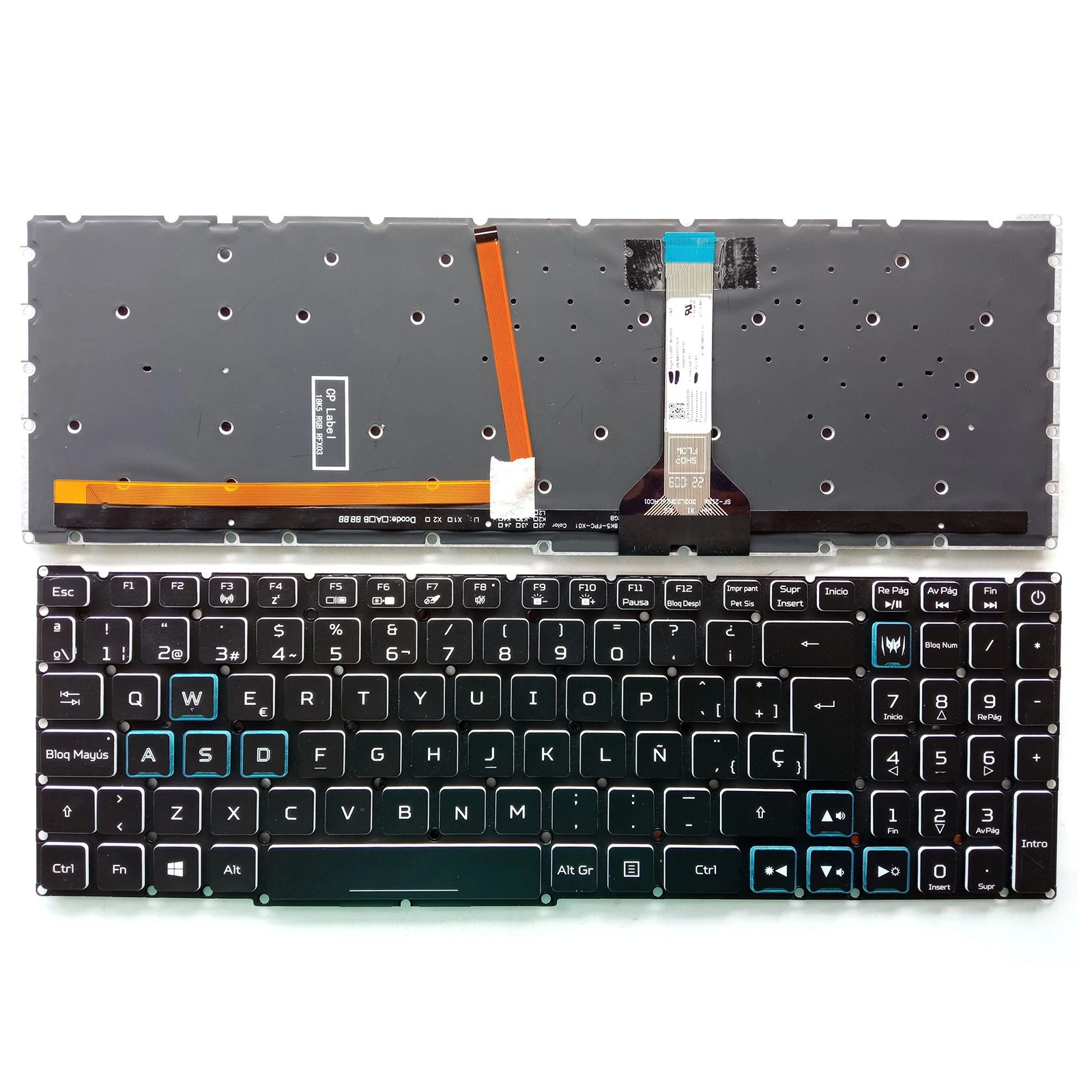

Laptop Keyboard for ACER AN515-45 AN515-57 AN515-53TK Black SP RGB Backlight