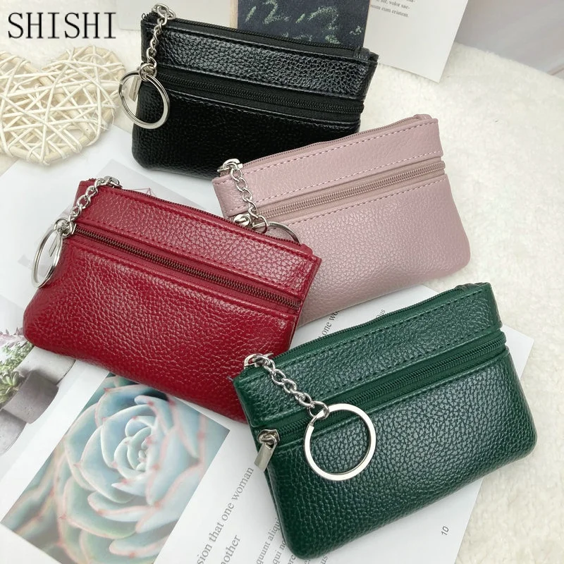 Fashion Zipper Women Short Wallet Small PU Leather Ladies Coin Wallet Mini Coin Purse Small Female Card Holder Money Clip