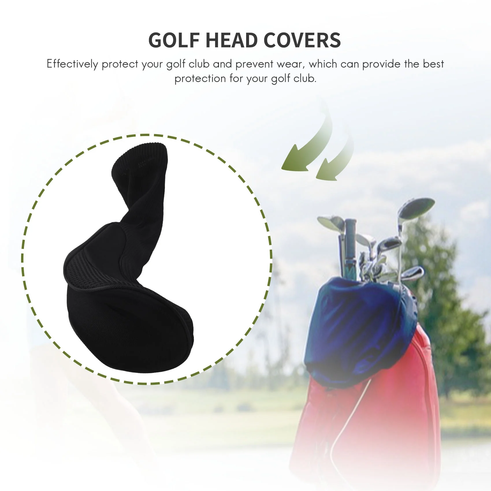 

Черные чехлы для головы для гольфа, чехлы для водителей 1, 3, 5, чехлы для клюшек для гольф-клубов, подходят для всех мальчиков и водительских клубов, 3 шт.
