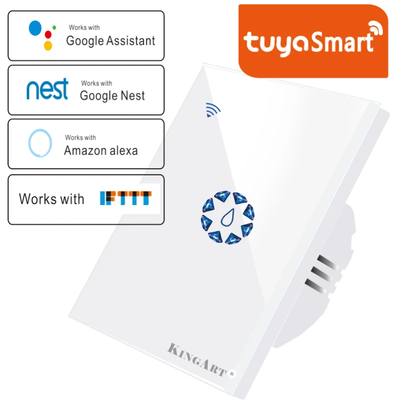 

Tuya WiFi Smart Water Heater Switch 20A EU/US 1 Way Timer Voice Function Smart Home Works With Smart Life Via Alexa Home