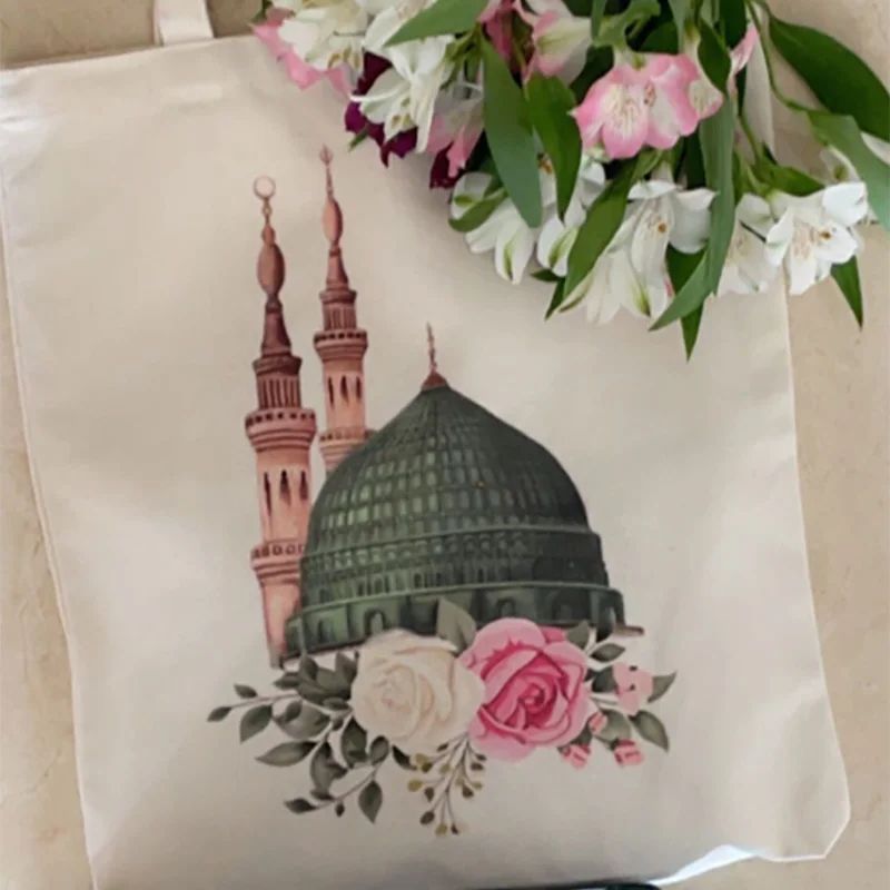 Srbija Mosque Белая Холщовая Большая Сумка Мусульманский Исламский Рамадан Каррим