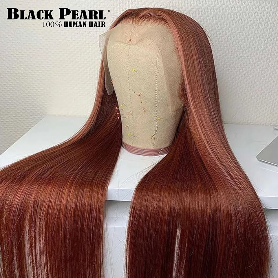 Chocolate Brown HD Lace Frontal Wig 13x4 Lace Front Straight Human Hair Wigs Transparent 13X4 Lace Frontal Wigs for Black Women