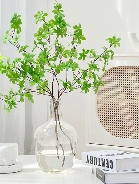 Деревянные подвесные часы Ma Zui поддельные растения для гостиной Цветочная