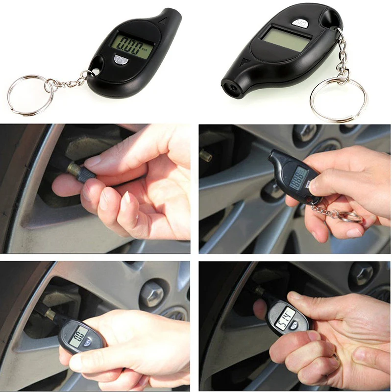 

Auto Vehicle Digital Tire Gauge Tester Tool Durable Universal Tire Pressure Gauge Portable Lcd Display Car Accessories