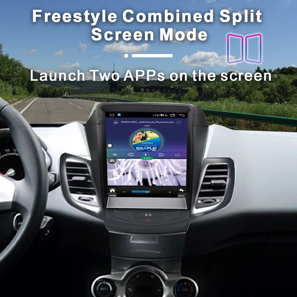 Автомобильный мультимедийный плеер для Ford Fiesta 2009 - 2016 дисплей Поддержка Apple Carplay