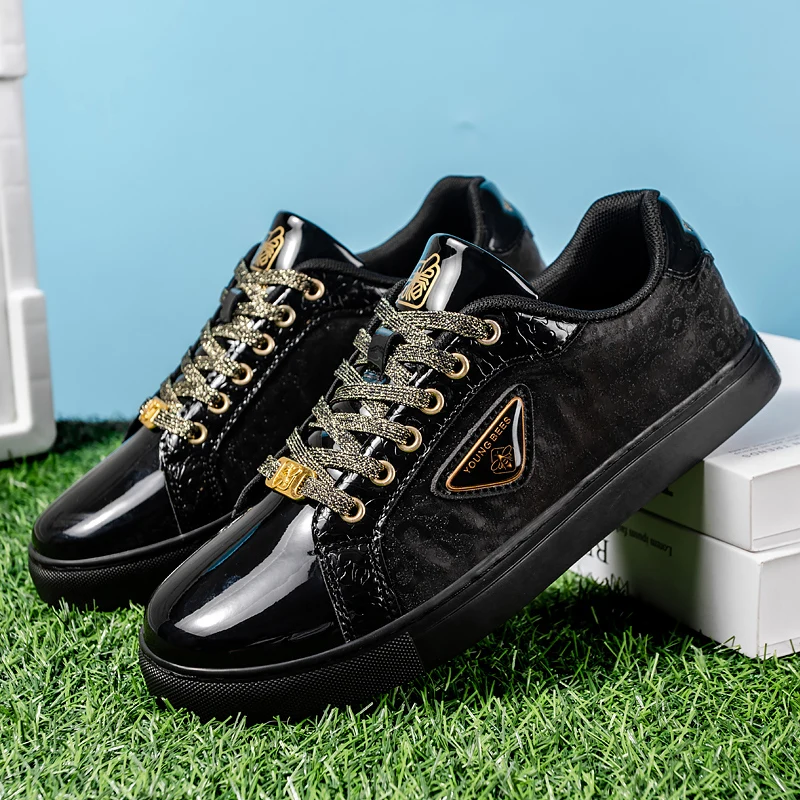 Спортивная обувь для мужчин черные золотые мужские роскошные брендовые