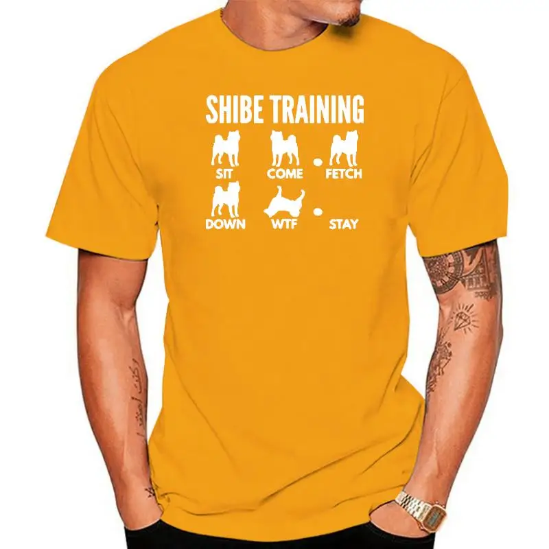 

Funny Shiba Inu Training Dog Tricks T-Shirt Mens Short Sleeves Hip Hop Printed T Shirts Top Tees Streetwear
