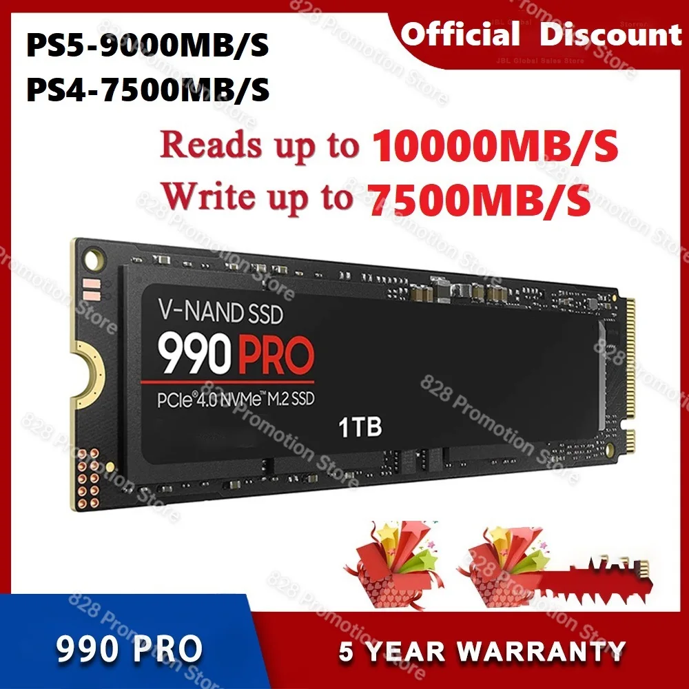 

M2 SSD 512gb 4TB Internal Solid State Drive M.2 NVME PCIe Gen 4.0X4 2280 990PRO 1tb 2tb ssd nvme m2 HDD For Laptop Desktop PS5