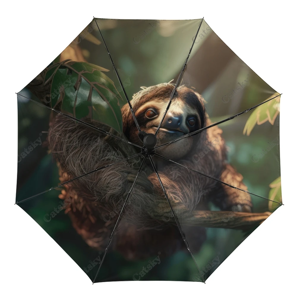 

Милый Ленивец, подвесной зонт на дерево, женский складной зонтик с 3 режимами, полностью автоматический зонтик для защиты от солнца, инструмент для путешествий и прогулок, зонтик