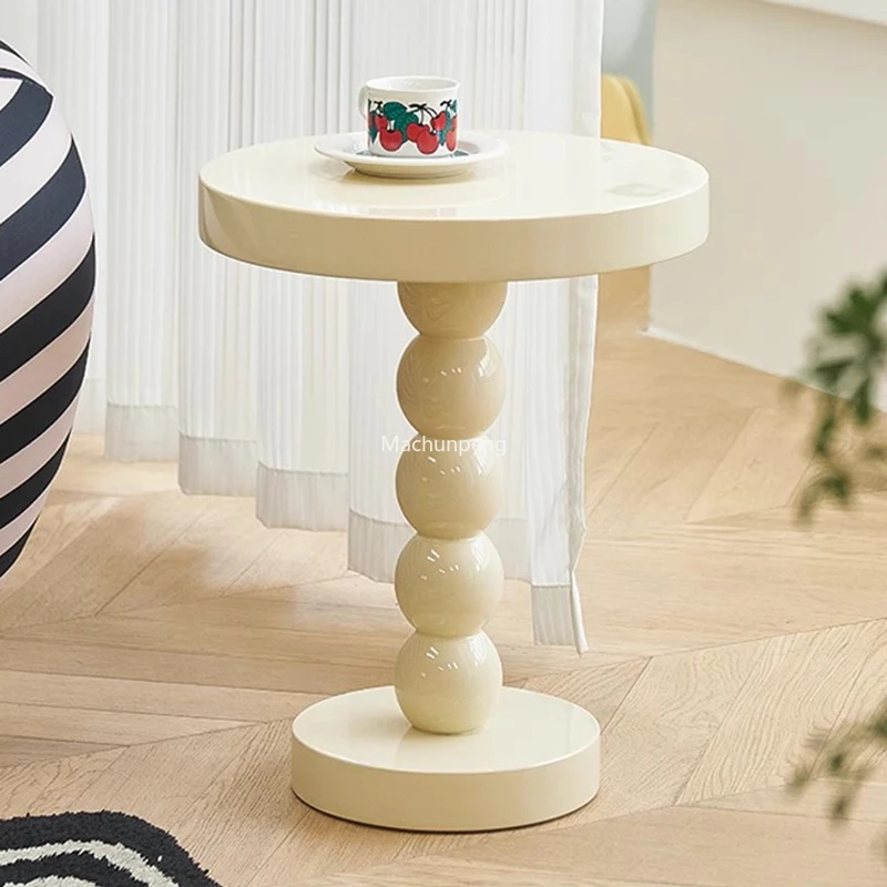 

Minimalist Wood Coffee Tables Cute Kawaii Nordic Modern Round Side Table Small Standing Hallway Mesa De Centro Home Decorations