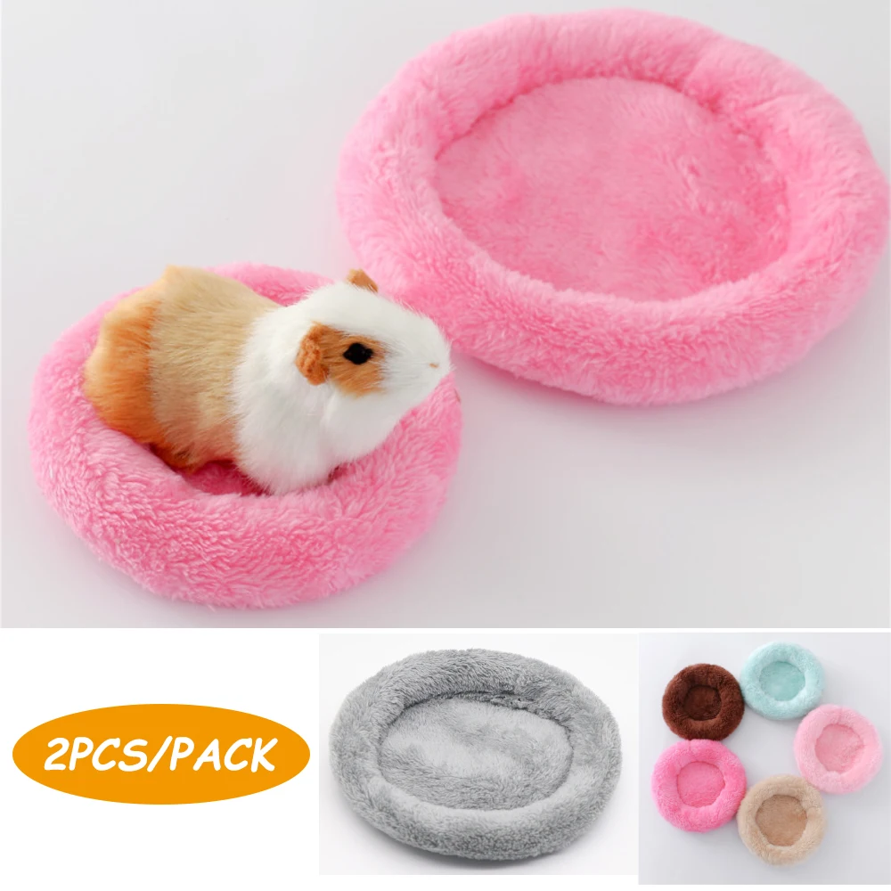 

Hamster Nest Pad Velvet Warm Cushion Hedgehog Chinchilla Rabbit For Rodent Guinea Pig Rat Kitten Puppy Pet Supplies 2PCS/PACK