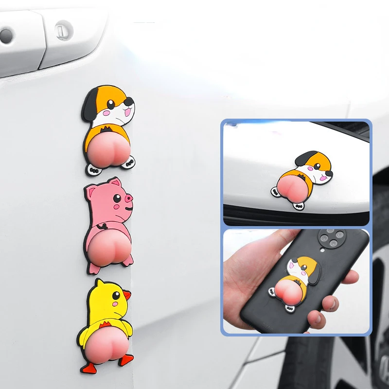 

Мультяшная утолщенная наклейка на корпус зеркало заднего вида универсальная защитная наклейка на дверь Автомобильная наклейка против столкновений