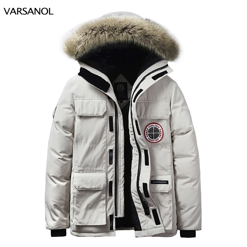 Парка мужская зимняя с капюшоном и вышивкой