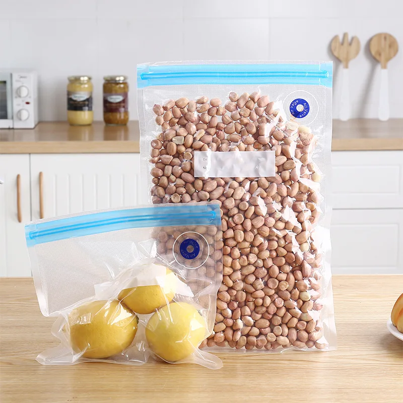 

10pcs Vacuum Bag Food Storage Bags Packaging Bags Sealer Kitchen Storage Ziplock Bag Sealer Bag Reusable Kitchen Keep Food Fresh